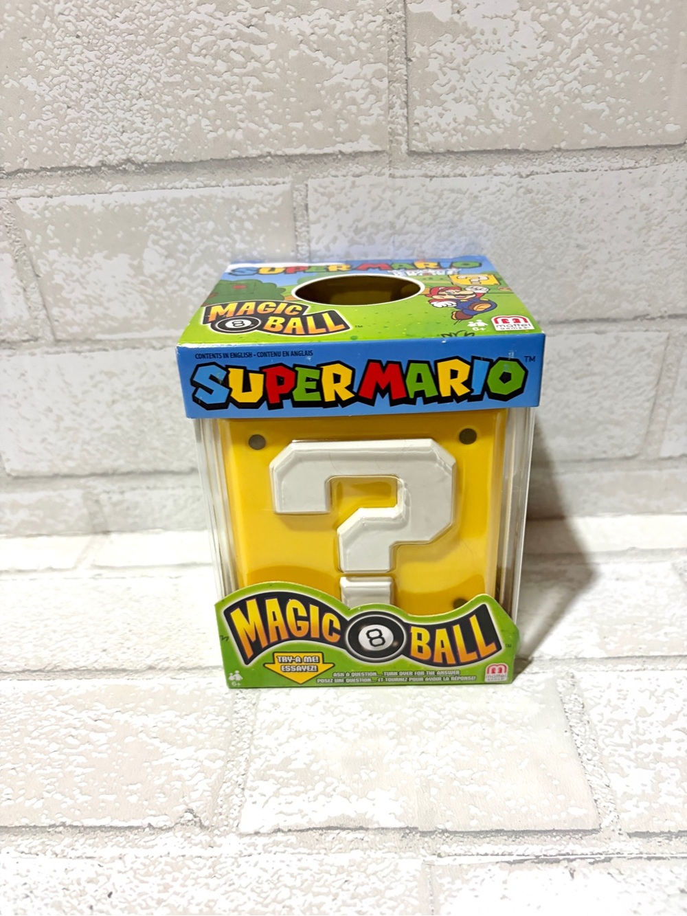 Mattel x Nintendo Super Mario Magic 8 Ball Question Block Toy 2017 Version NEW